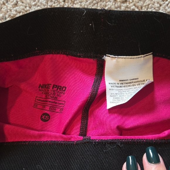 Nike Pink and Black Snake Print Leggings - Picture 2 of 3